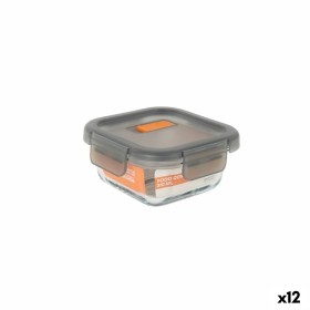 Boîte à lunch hermétique MasterChef Gris Transparent Carré 310 ml (12 Unités)
