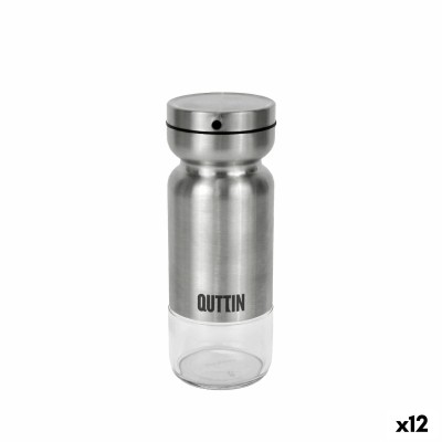 Cruet Quttin Transparent Silver Stainless steel 0,36 L (12 Units)