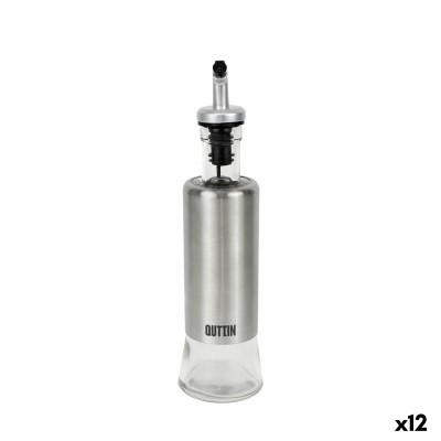 Cruet Quttin Transparent Silver Stainless steel 0,3 L (12 Units)