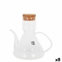Cruet La Mediterránea Bell Transparent Silicone Borosilicate Glass 500 ml (8 Units)