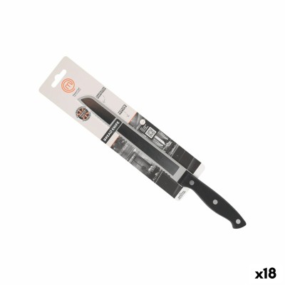 Couteau à pain MasterChef 20 cm Noir Argenté (18 Unités)