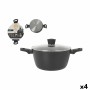 Casserole avec Couvercle MasterChef 24 cm (4 Unités)