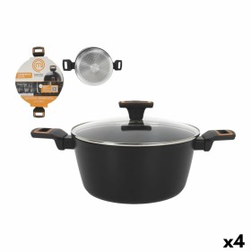 Casserole avec Couvercle MasterChef 28 cm 2,5 mm (4 Unités)