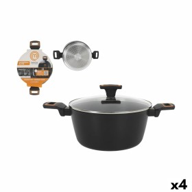 Casserole with lid MasterChef 24 cm 2,5 mm (4 Units)