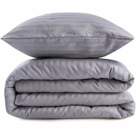 Parure de couette Gris Lit king size 3 Pièces