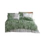 Parure de couette Vert Lit king size 3 Pièces