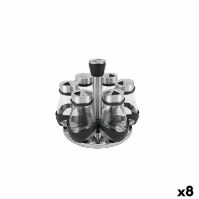 Stainless Steel Spice Rack Quttin 17,8 X 17,8 X 16,3 CM (6 Pieces) (8 Units)