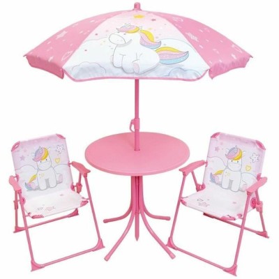 Children's table and chairs set Fun House Unicorn Pink