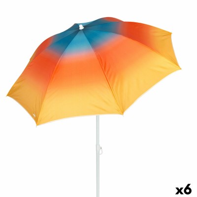 Parasol de plage Aktive Multicouleur 180 x 195 x 180 cm (6 Unités)