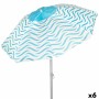 Parasol de plage Aktive Bleu Ø 220 cm 220 x 200 x 220 cm (6 Unités)