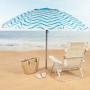 Beach parasol Aktive Blue Ø 220 cm 220 x 200 x 220 cm (6 Units)
