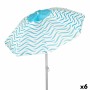 Parasol de plage Aktive Bleu Ø 200 cm 200 x 190 x 200 cm (6 Unités)