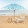 Parasol de plage Aktive Bleu Ø 200 cm 200 x 190 x 200 cm (6 Unités)
