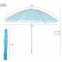 Parasol de plage Aktive Bleu Ø 200 cm 200 x 190 x 200 cm (6 Unités)