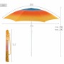 Parasol de plage Aktive Multicouleur 200 x 200 x 200 cm (6 Unités)