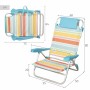 Chaise de Plage Aktive Multicouleur 48 x 90 x 60 cm (2 Unités)