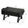 Barbecue Portable Aktive Steel 45 x 25 x 30 cm Black (2 Units)