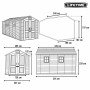 Hut Lifetime 207 x 228 x 354 cm Grey