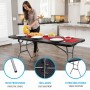 Table Piable Lifetime Noir 183 x 73 x 76 cm