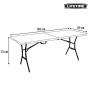 Table Piable Lifetime Noir 183 x 73 x 76 cm