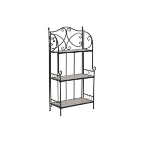 Shelves Home ESPRIT Black Multicolour Ceramic Ironwork 3 Shelves 54 x 29 x 121 cm 58 x 31,5 x 117 cm