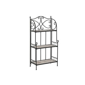 Shelves Home ESPRIT Black Multicolour Ceramic Ironwork 3 Shelves 54 x 29 x 121 cm 58 x 31,5 x 117 cm