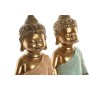 Decorative Figure Home ESPRIT Green Pink Buddha Oriental 10 x 8 x 24 cm (2 Units)