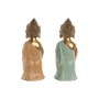 Decorative Figure Home ESPRIT Green Pink Buddha Oriental 10 x 8 x 24 cm (2 Units)