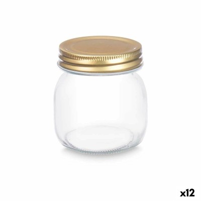 Jar Vivalto Transparent Golden 300 ml (12 Units)