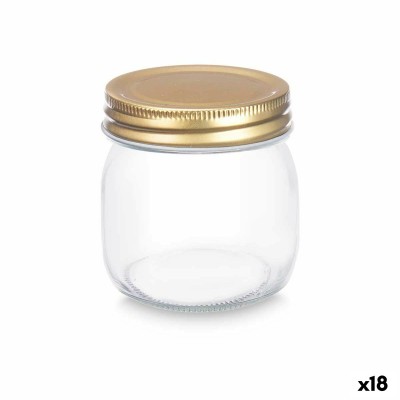 Jar Vivalto Transparent Golden 180 ml (18 Units)