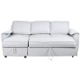 Canapé Convertible Home ESPRIT Gris clair Moderne 220 x 153 x 88 cm