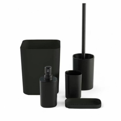 Bath Set TODAY HOY Black Plastic Modern (5 Units)