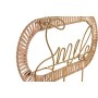 Wall mounted coat hanger Home ESPRIT Golden Natural Metal Rattan 40 x 6,4 x 28,6 cm (2 Units)