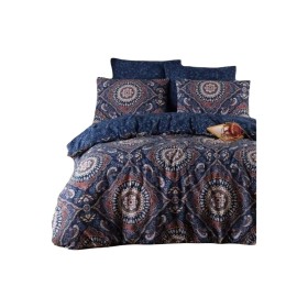Parure de couette Bleu Lit king size 3 Pièces