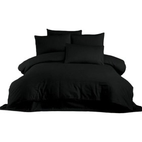 Parure de couette Noir Lit king size 3 Pièces