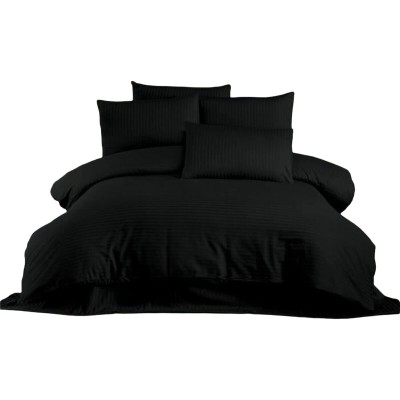 Parure de couette Noir Lit king size 3 Pièces