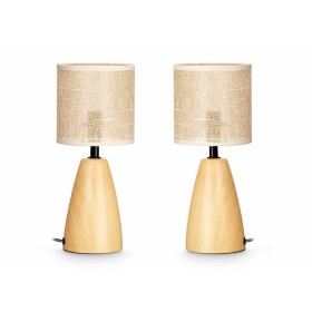 Lampe de bureau Gift Decor Marron 60 W 2 Unités