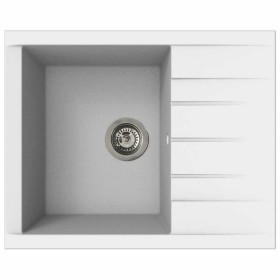 Sink with One Basin and Drainer Stradour 1C XS White