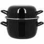 Casserole with Lid Menastyl Black Glazed enamelled steel 2 Pieces