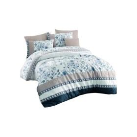 Parure de couette Bleu Lit king size 3 Pièces