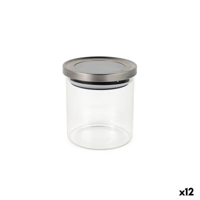 Tin La Mediterránea Transparent Silver 600 ml (12 Units)