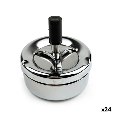 Cendrier Confortime Argenté Acier 9 x 5 cm (24 Unités)