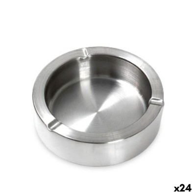 Cendrier Confortime Argenté Acier 11,5 x 3,5 cm (24 Unités)