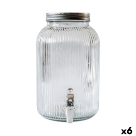 Distributeur d'eau La Mediterránea Lines verre 4 L 15 x 26 cm (6 Unités)