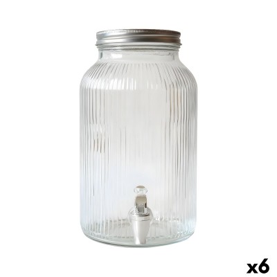 Distributeur d'eau La Mediterránea Lines verre 6 L 18 x 31,5 cm (6 Unités)