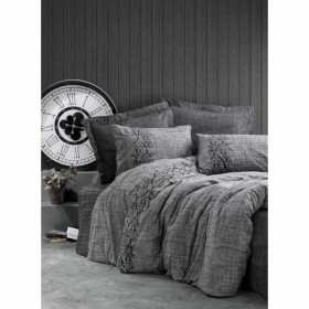 Duvet cover set Grey 220 x 240 cm