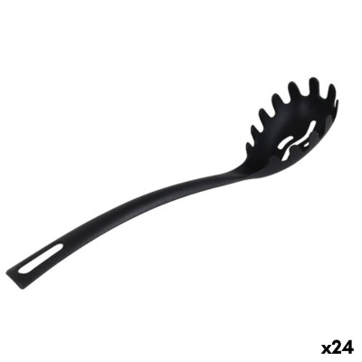 Pasta Spoon Quttin Black Nylon 29 x 5,5 x 6 cm (24 Units)