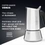 Cafetière Italienne Bialetti NEW VENUS Argenté Bois Acier inoxydable