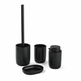 Bath Set TODAY HOY Black Plastic Modern 4 Pieces (4 Units)