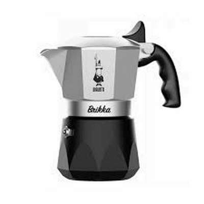 Italian Coffee Pot Bialetti BRIKKA Black Aluminium 2 Cups